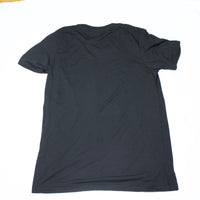 Unisex Black V-neck Tee (White and Silver Logo)